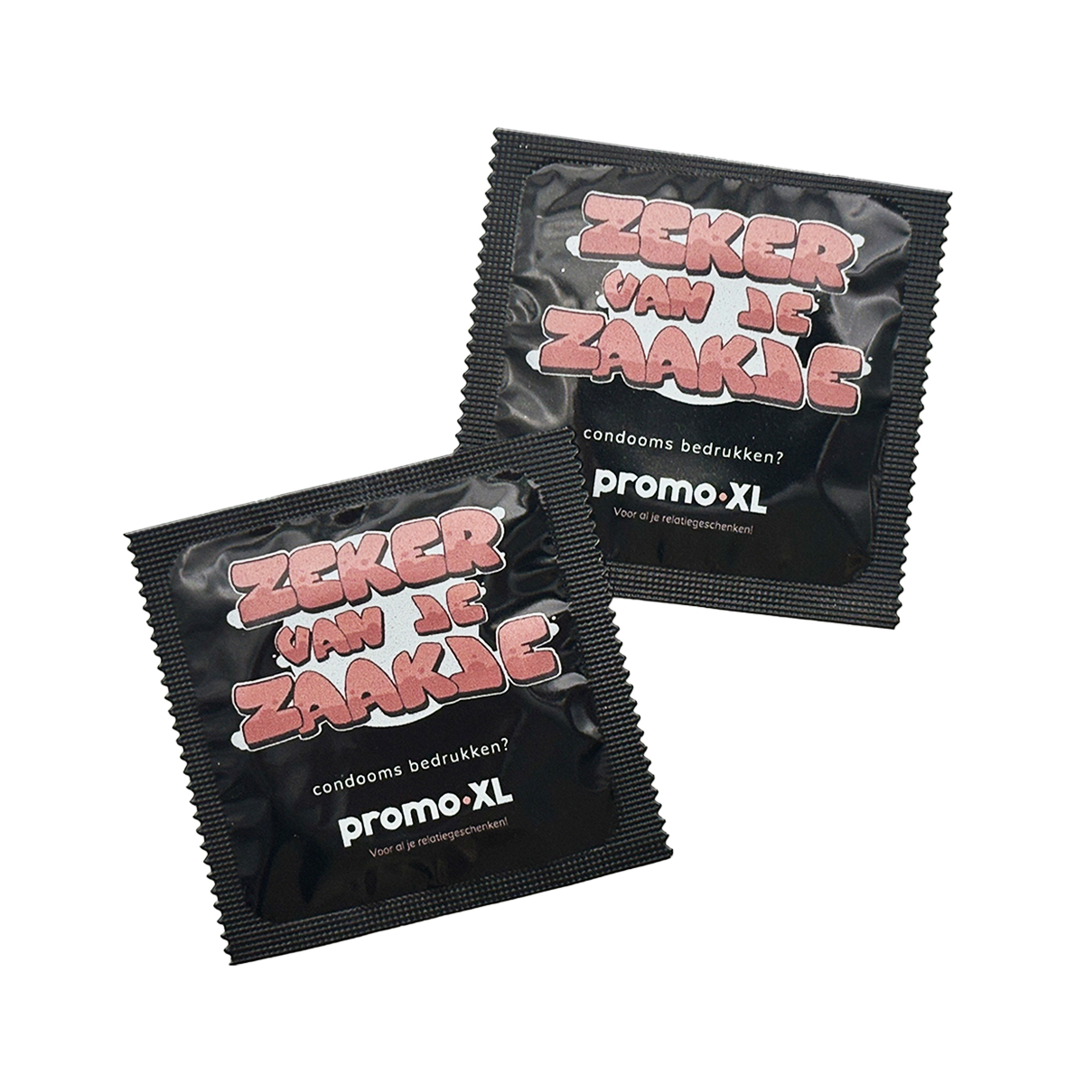 Condoom in folie bedrukken met logo