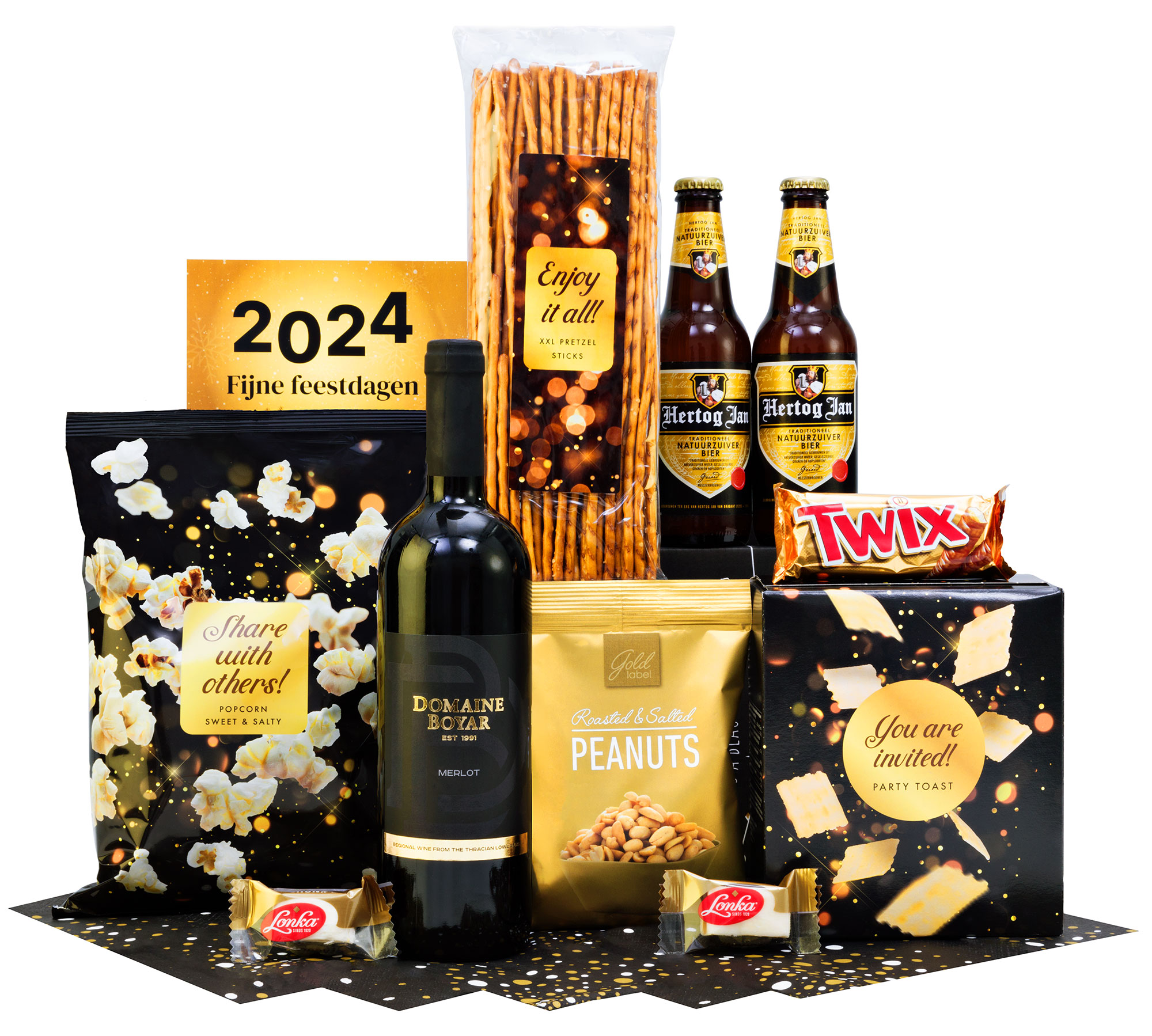 Feestelijk Pakje bedrukken met logo