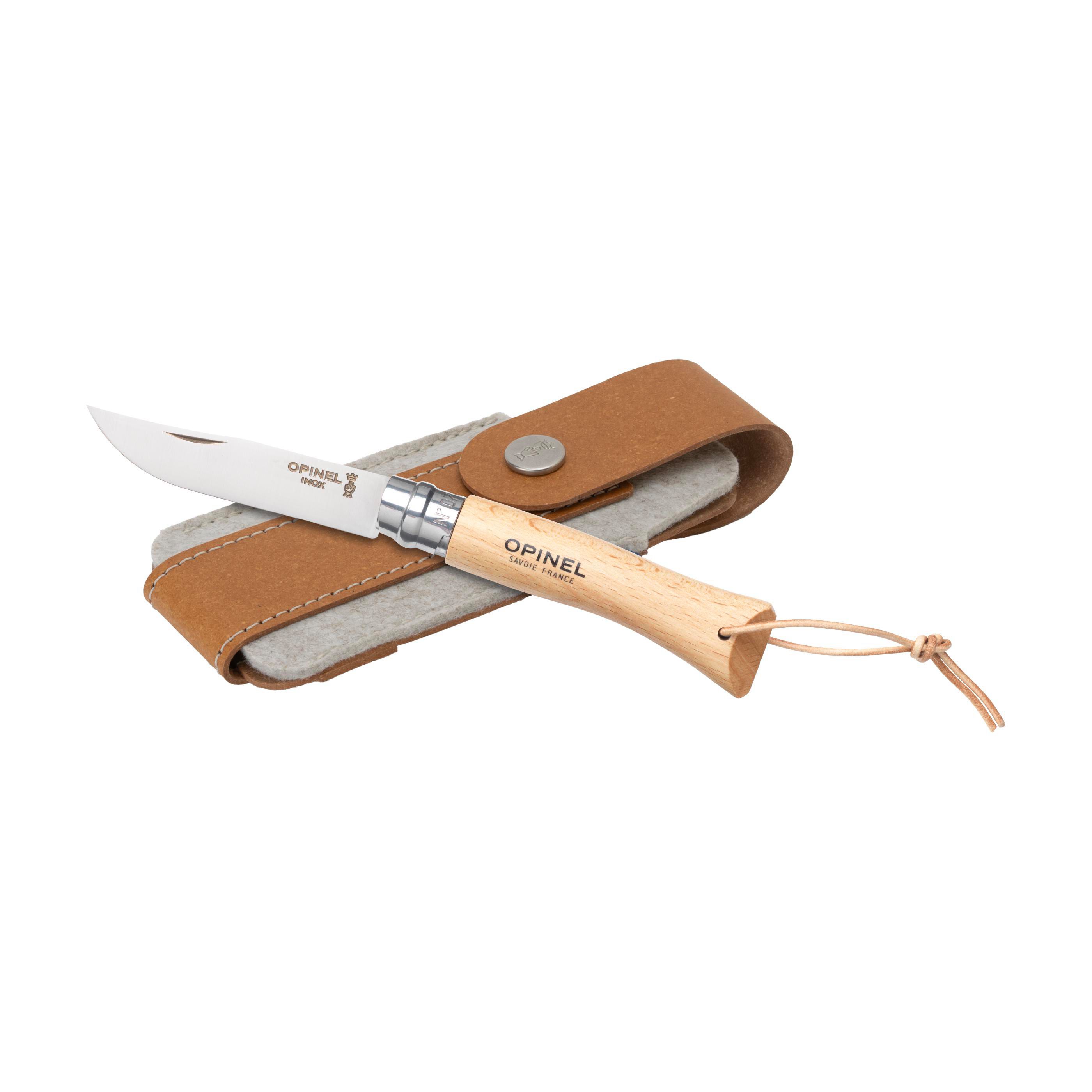 Opinel Inox No 07 zakmes in een riemetui bedrukken met logo