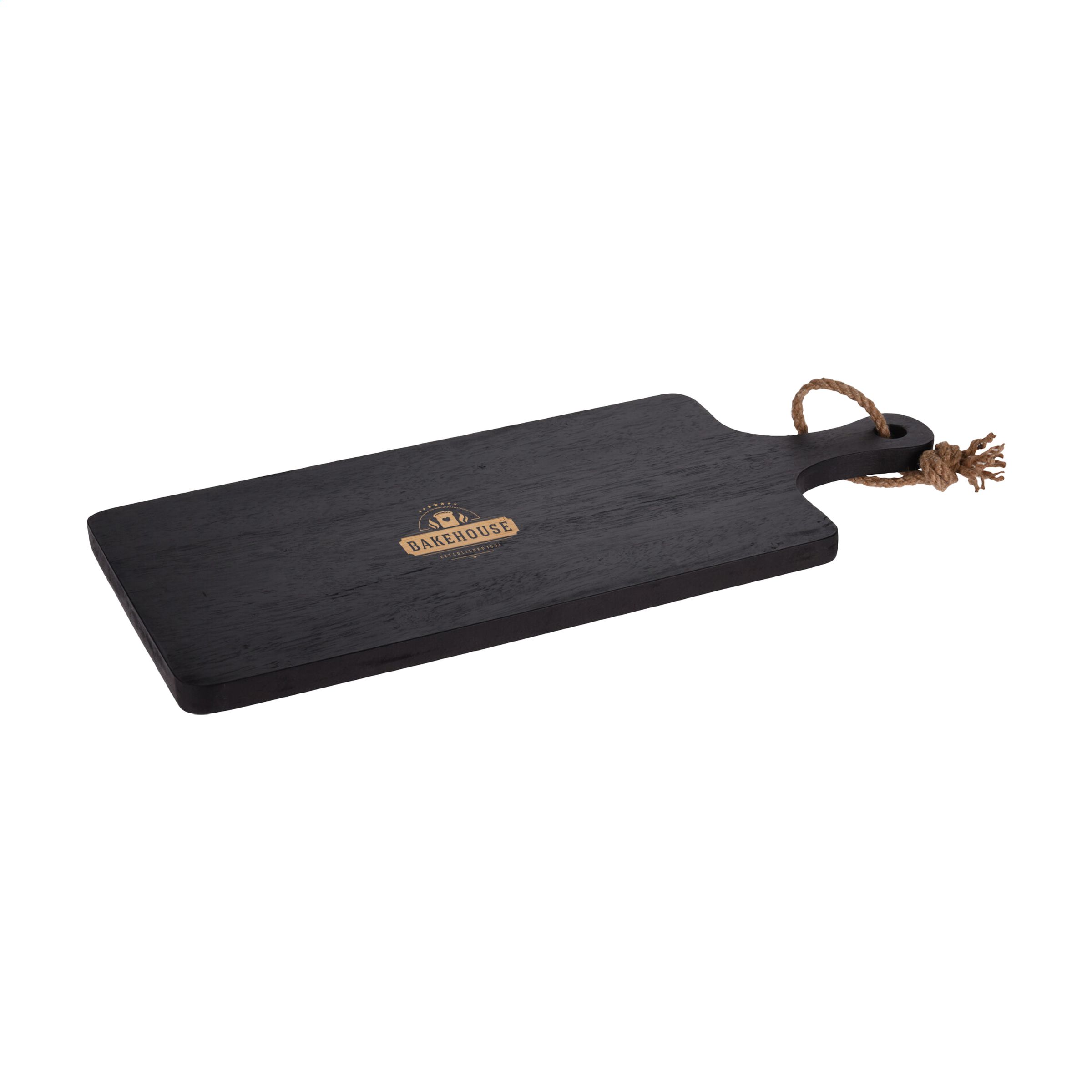 Black Board Rubberwood snijplank bedrukken met logo