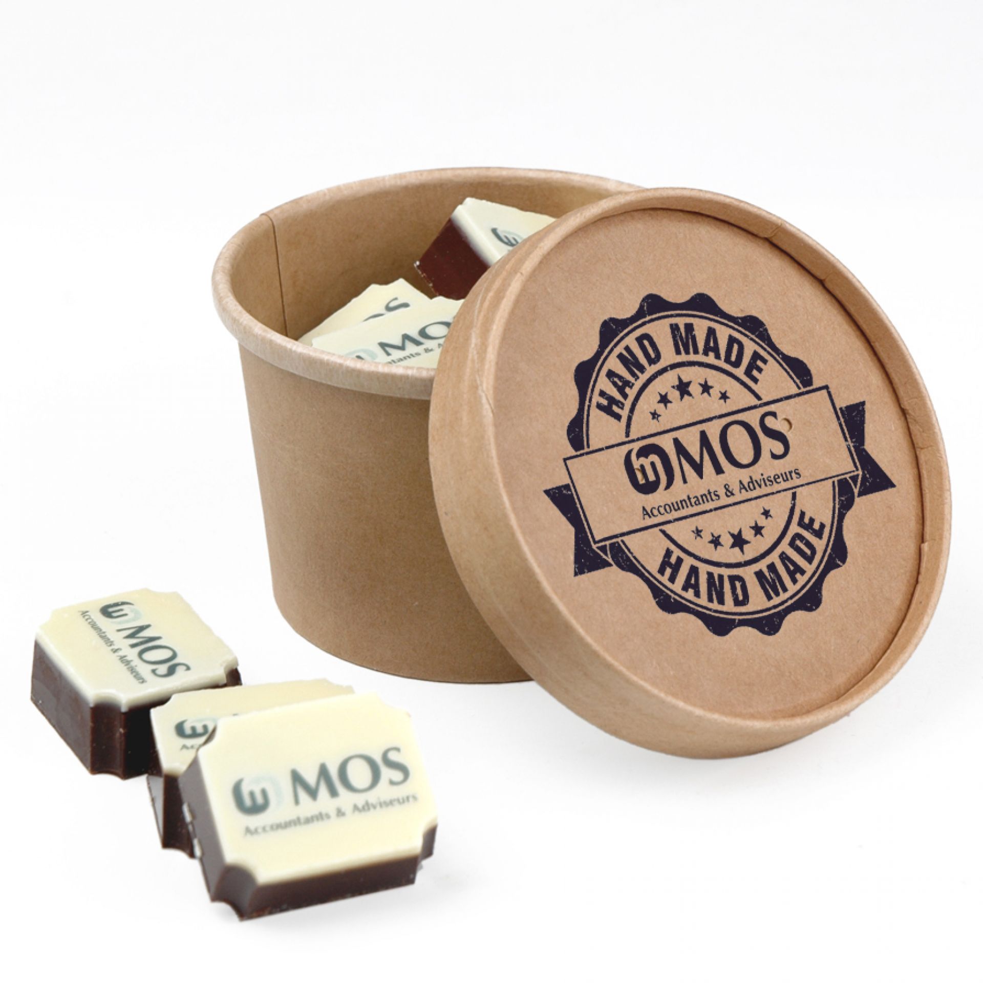 Bio Snoepbeker 8 logobonbons bedrukken met logo