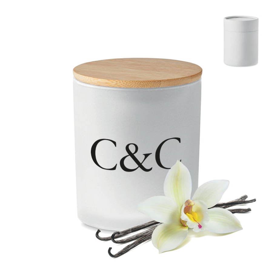 Conde Plantaardige waskaars 200 gr bedrukken met logo