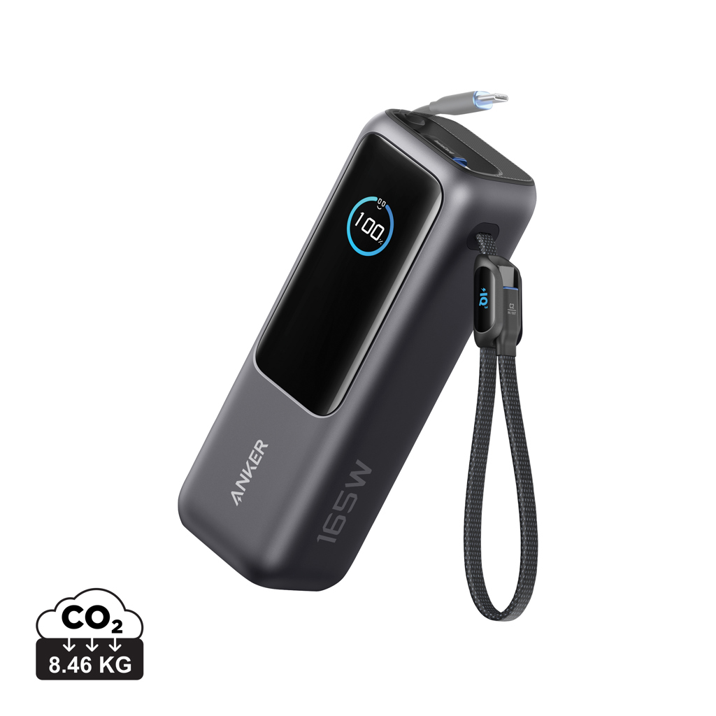 Anker Powerbank 25.000 mAh 165W met ingebouwde  kabel bedrukken met logo