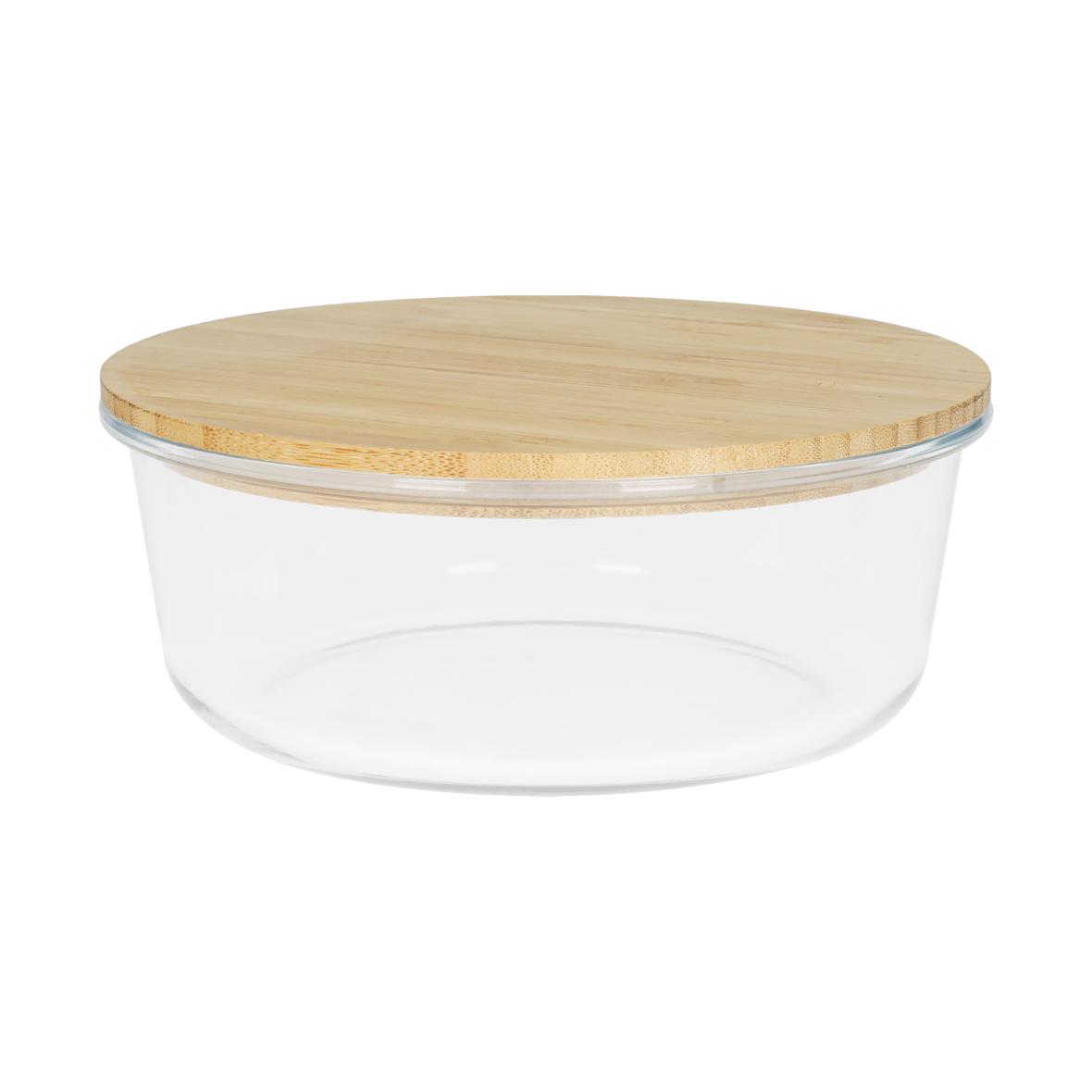 Mealo Glazen doosje Rond Transparant (19 x 7,5 cm) bedrukken met logo