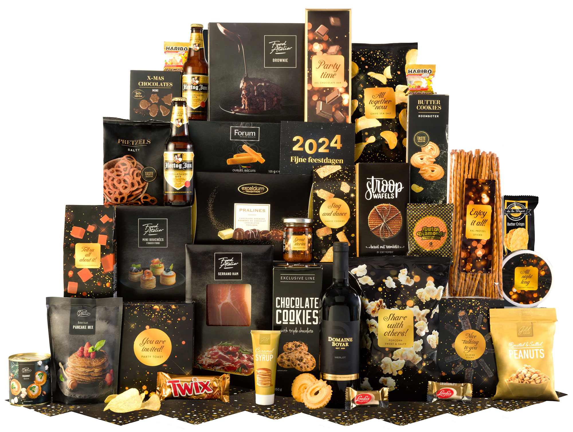 Witte kerst bedrukken met logo