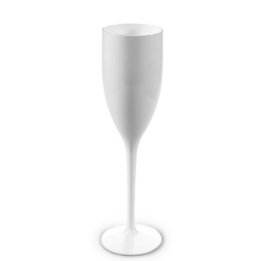 Champagneglas 12cl wit bedrukken met logo