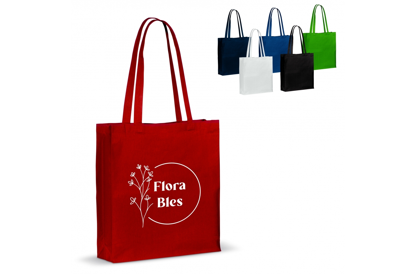 Buckhorn Draagtas gerecycled katoen met bodem 140g/m² (38 x 10 x 42 cm) bedrukken met logo