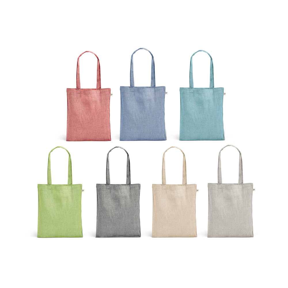 RYNEK. Tas met gerecycled katoen (70%), polyester (30% rPET) (140 g/m²) bedrukken met logo