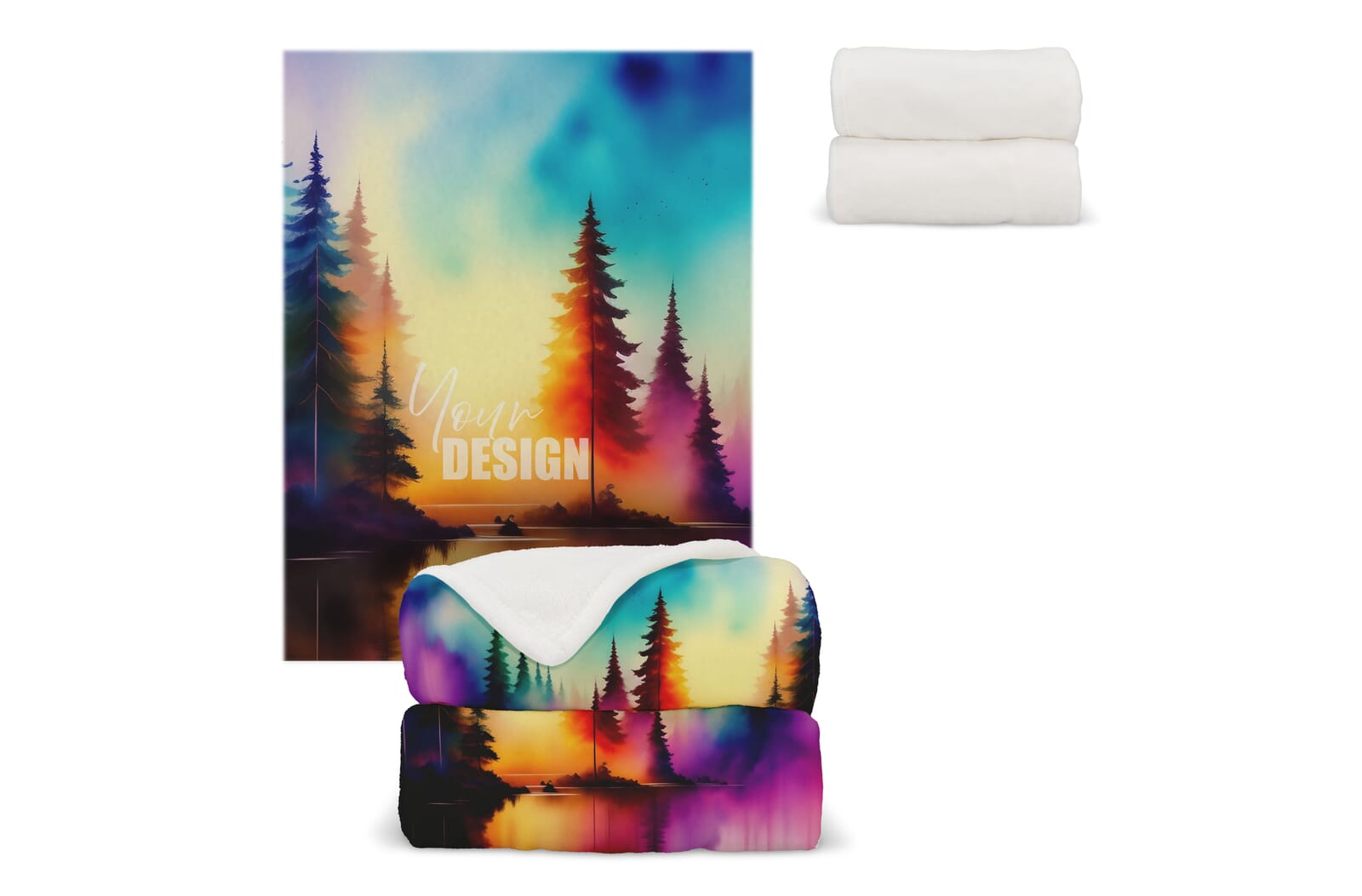 Coral fleece full colour deken (270g/m² - 130x170 cm) bedrukken met logo