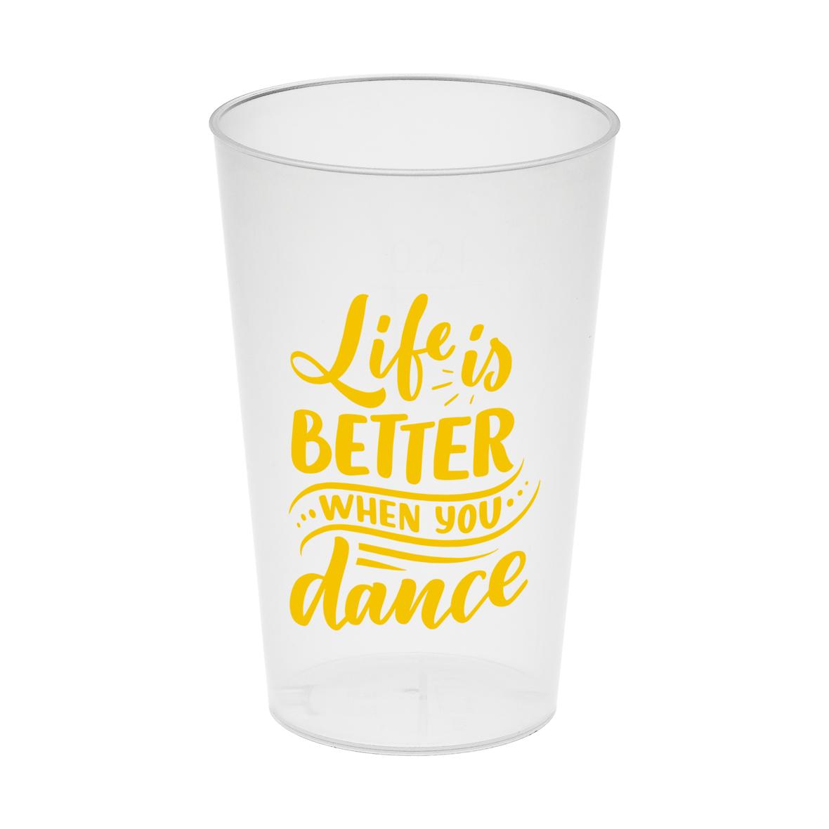 Kunststof drinkbeker (200 ml) bedrukken met logo