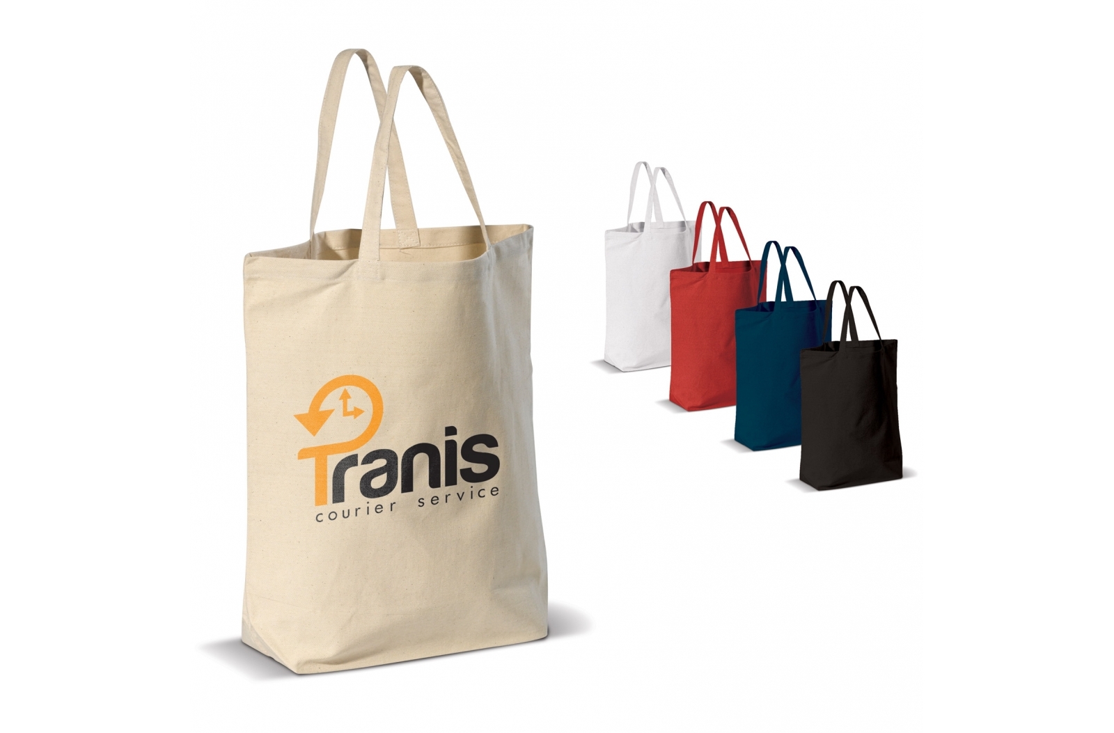 Draagtas canvas 250g/m² (41x12x43 cm) bedrukken met logo