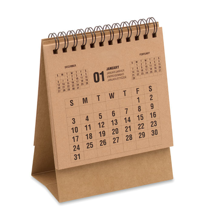Bureaukalender voor 4 jaar bedrukken met logo