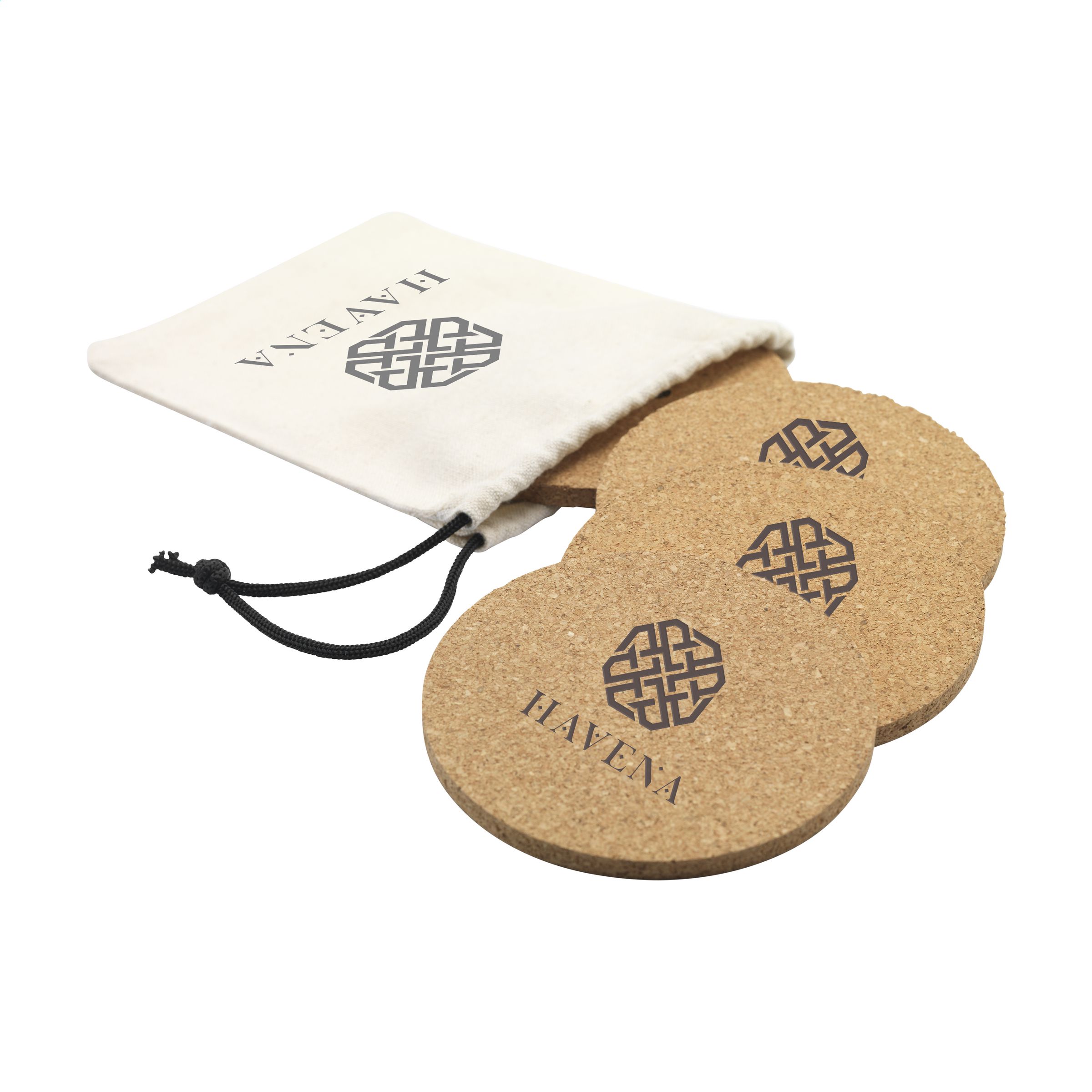 Scoot Cork Coaster Set onderzetters bedrukken met logo
