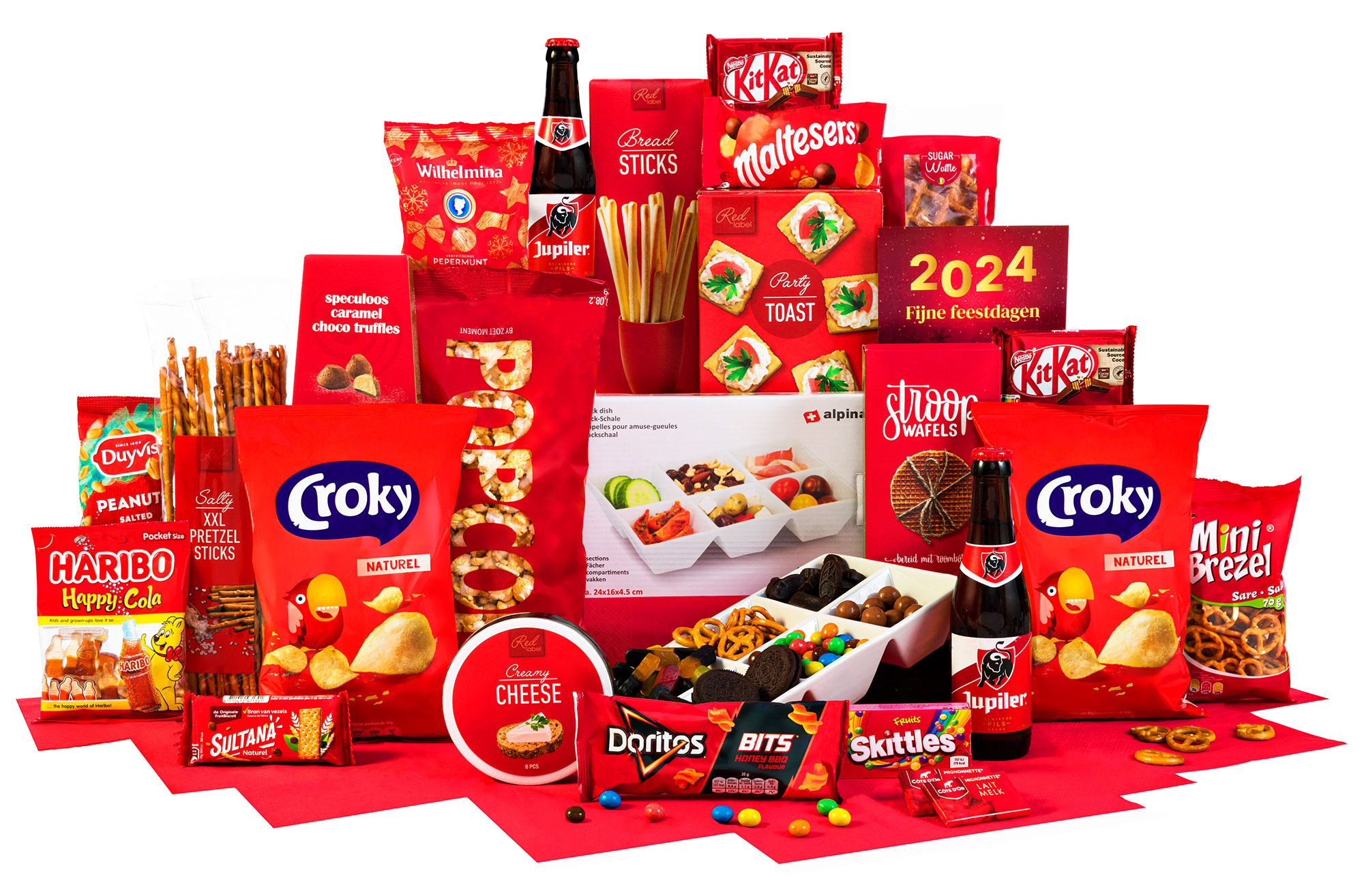 Vandaag is rood bedrukken met logo