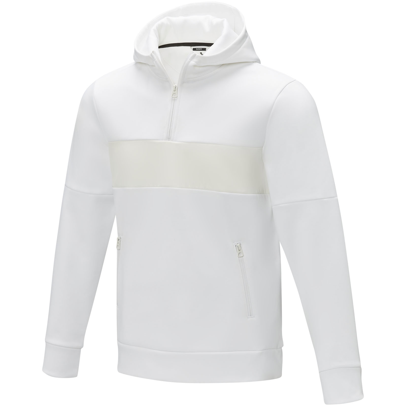 Sayan anorak heren sweater met halve rits en capuchon bedrukken met logo
