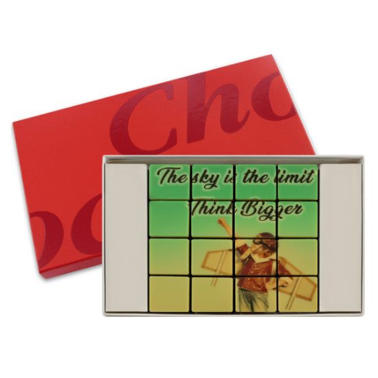 ChocoFoto's (16 chocolaatjes) bedrukken met logo