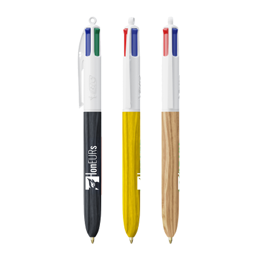 BIC® 4 Colours Wood Style bedrukken met logo