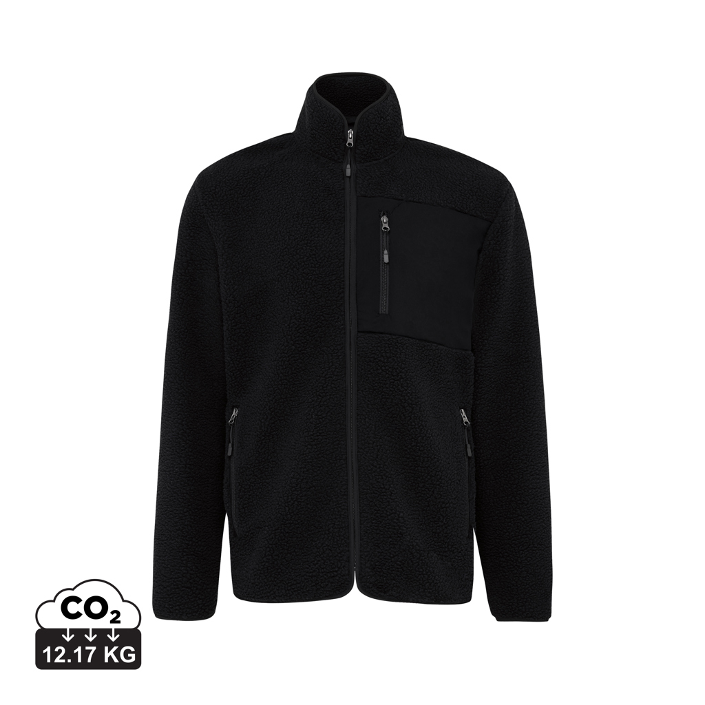 Iqoniq Diran gerecycled polyester pile-fleece jas bedrukken met logo