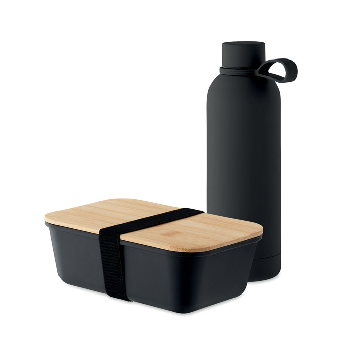 Cadeauset lunchbox en fles bedrukken met logo