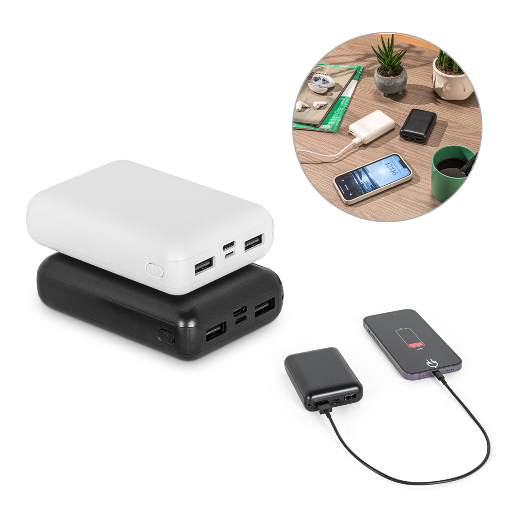 LEAKEY 10. Powerbank 10'000 mAh in 100% rABS bedrukken met logo