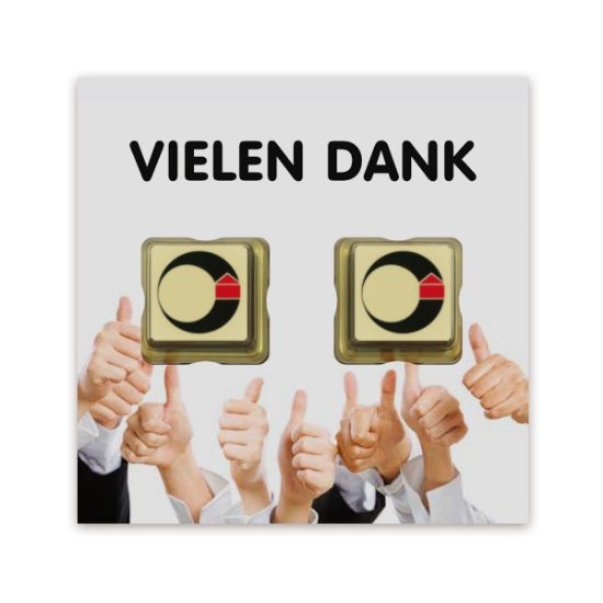 ChocoKaart met 2 Logoblokjes bedrukken met logo