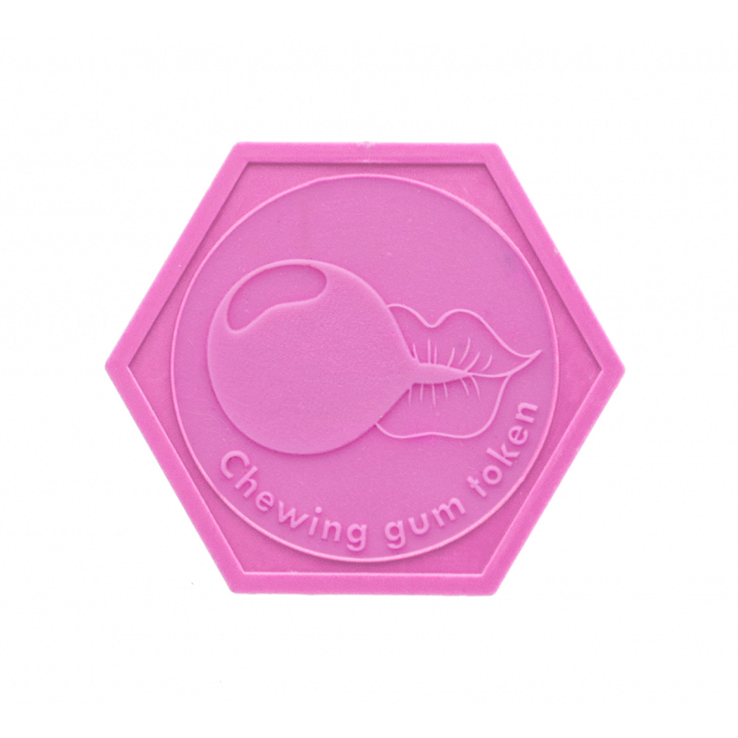 Embossed Chewing Gum Tokens Hexagon bedrukken met logo
