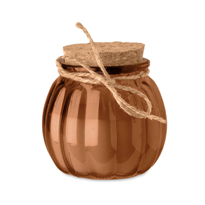 Vanille plantaardige waskaars bedrukken met logo