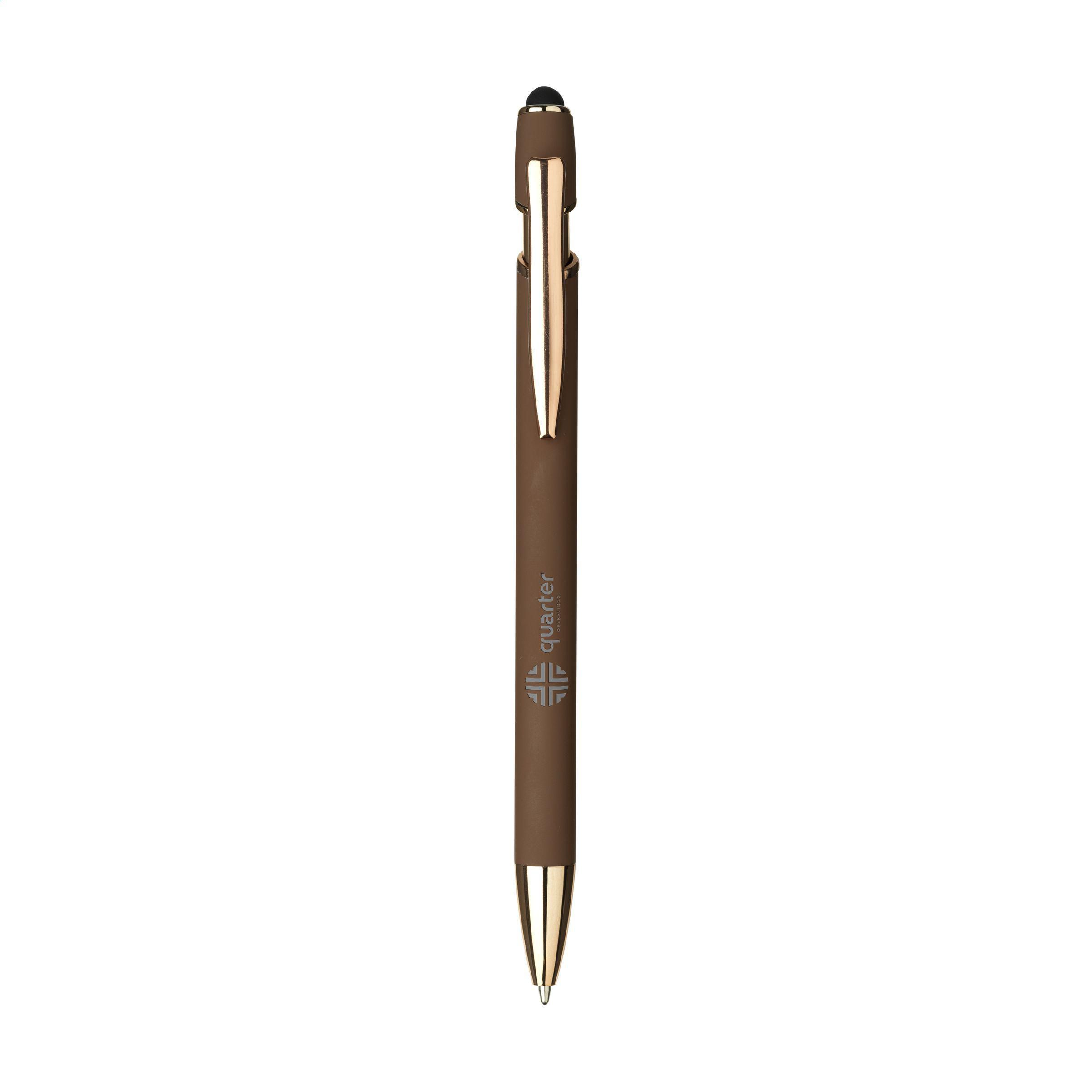 Luca Copper Stylus RCS Recycled Alu SoftTouch bedrukken met logo