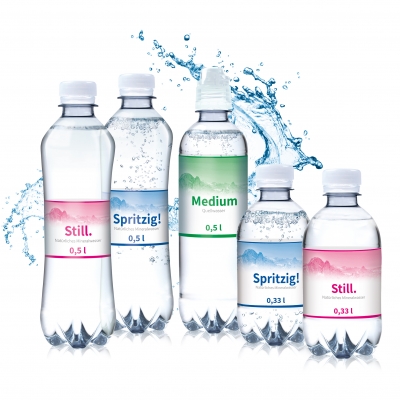 Advertising water bottles – the allrounder for a refreshing marketing - equally division in minerals and trace elements. bedrukken met logo