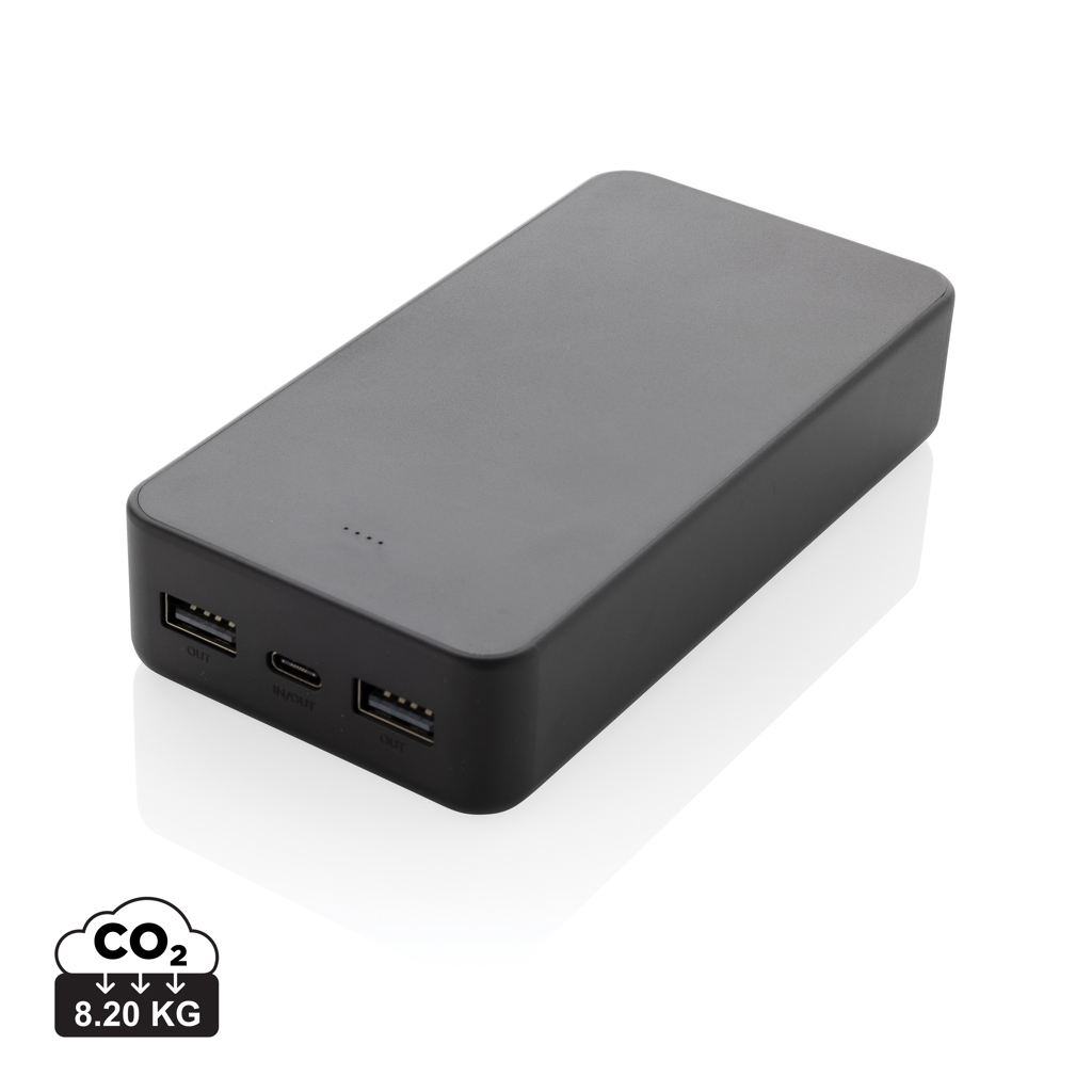 Boostcore RCS recycled plastic powerbank 20.000mAh met USB C bedrukken met logo