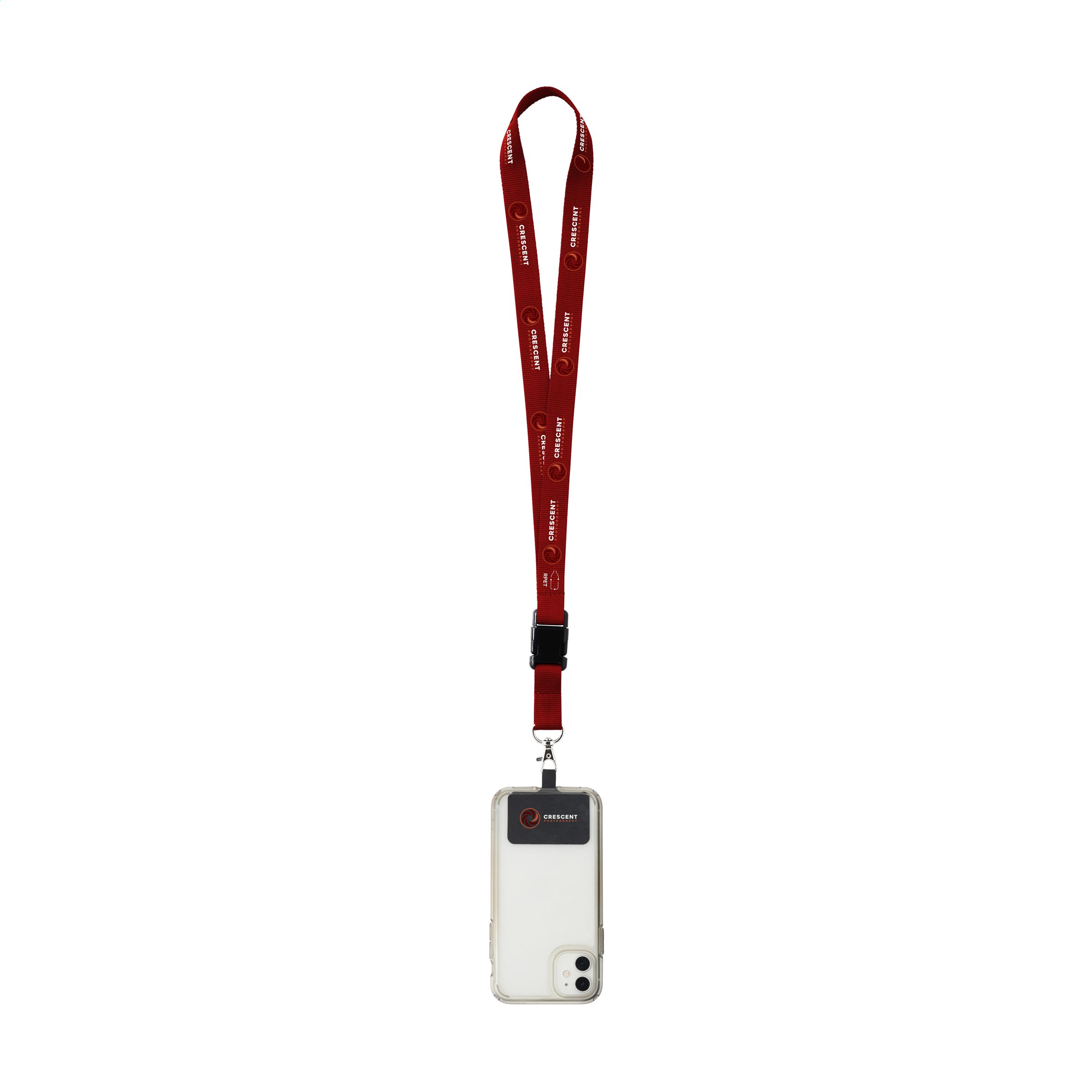 Lanyard Sublimatie Buckle RPET 2 cm met Patch keycord bedrukken met logo