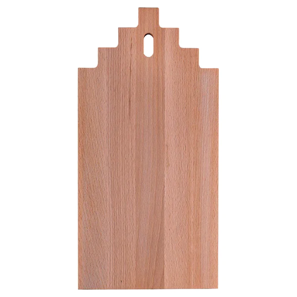 Serveerplank Trapgevelhuisje Groot (40 x 20 cm) bedrukken met logo
