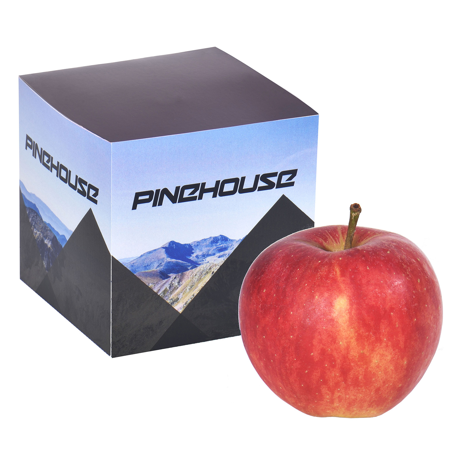Appel in doosje bedrukken met logo