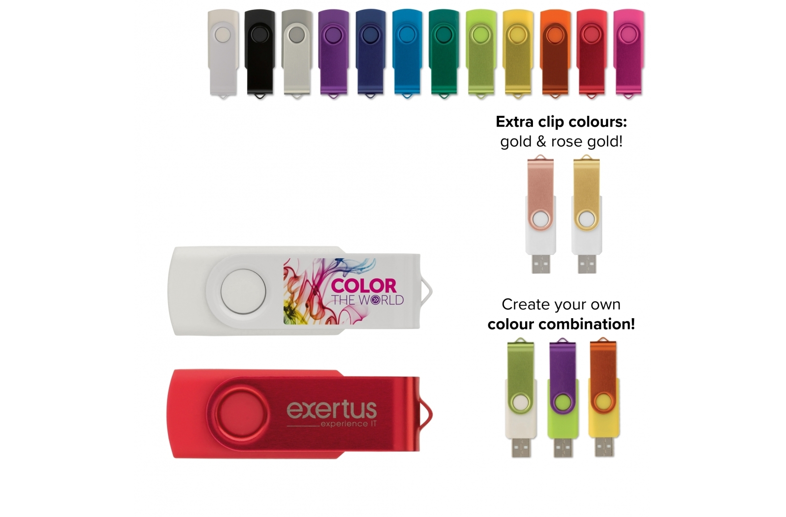 USB stick 2.0 Twister 8GB bedrukken met logo