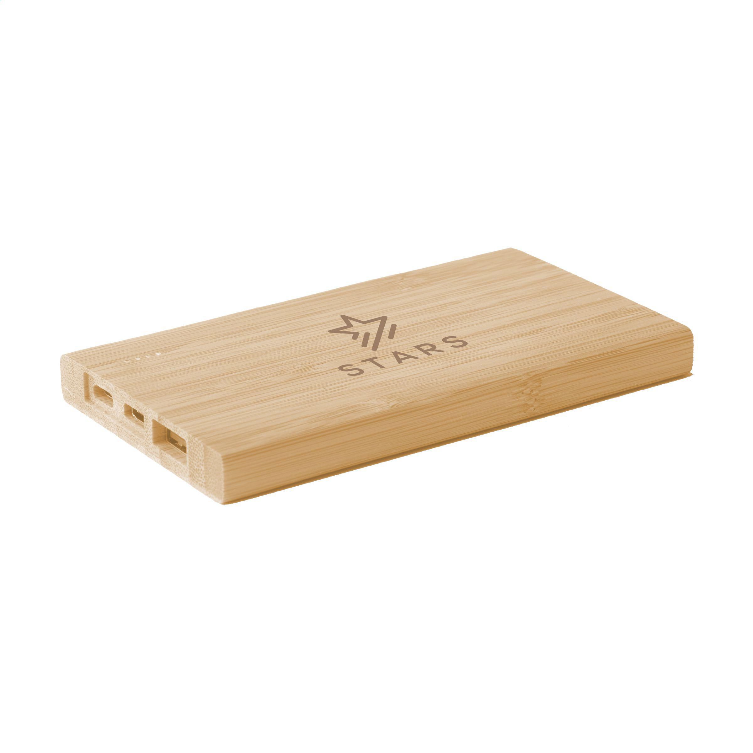 ECOBamboo 4.000 mAh powerbank bedrukken met logo