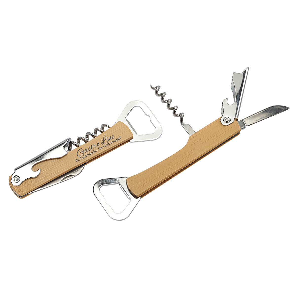 Waiter's knife bamboo bedrukken met logo