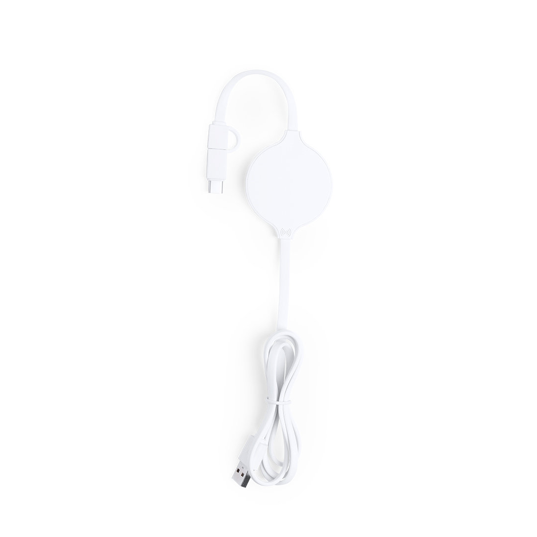 ChargeCord 3-in-1 draadloze oplader bedrukken met logo