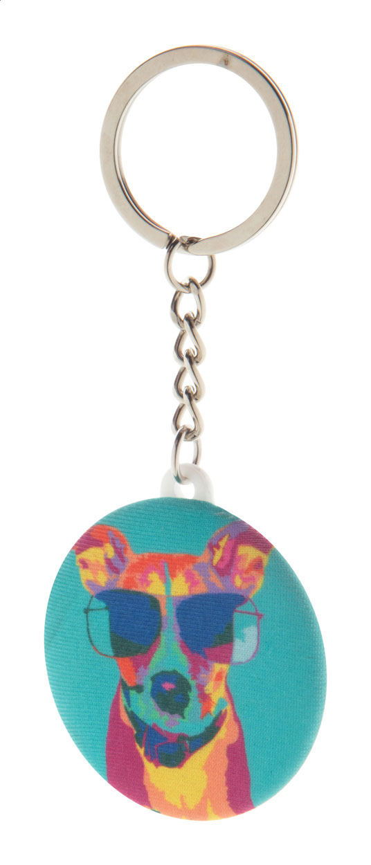 RPET-sleutelhanger met speld bedrukken met logo