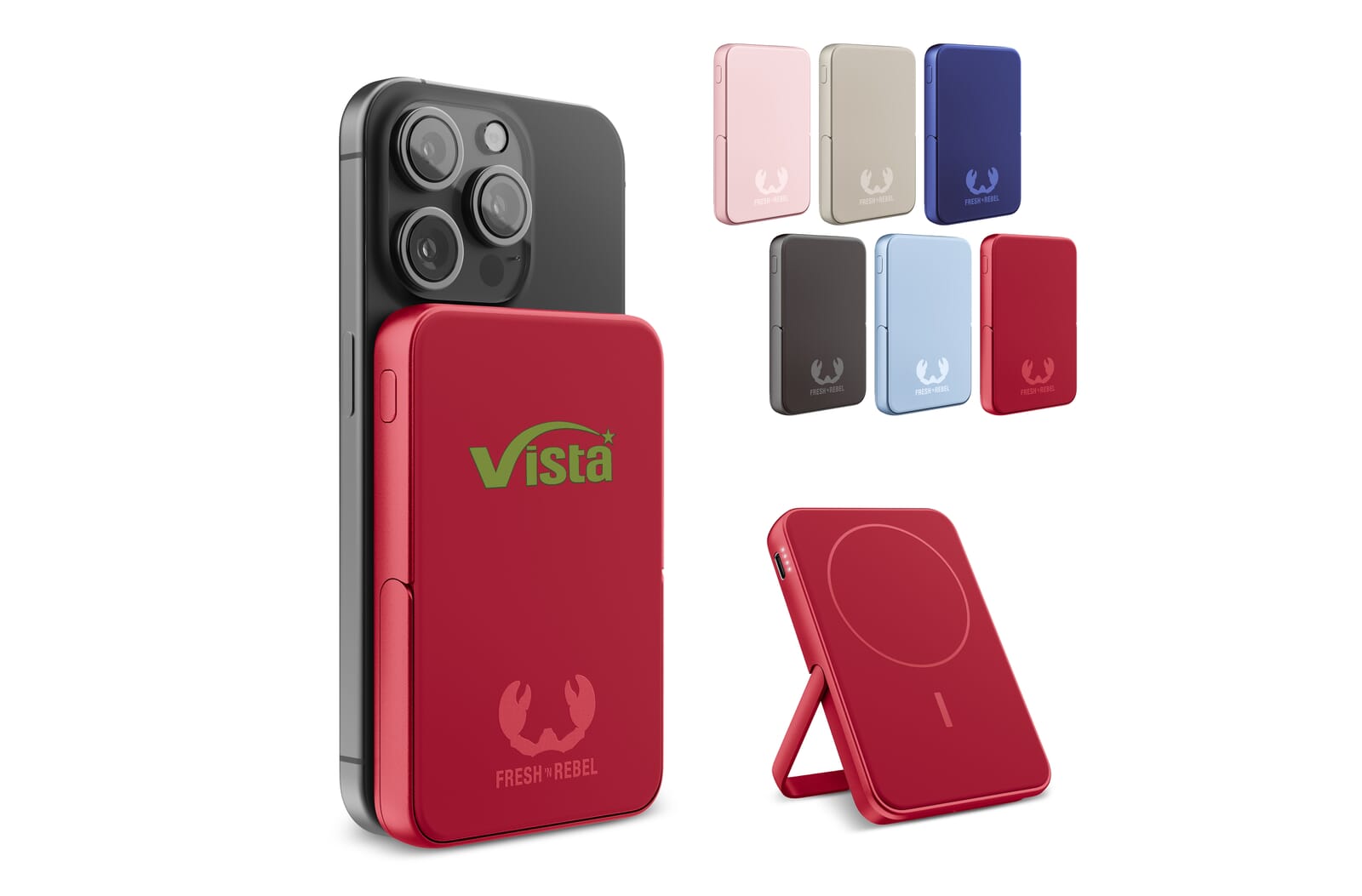 2PBM5000| Fresh 'n Rebel MagSafe Powerbank Wireless 5000mAh bedrukken met logo