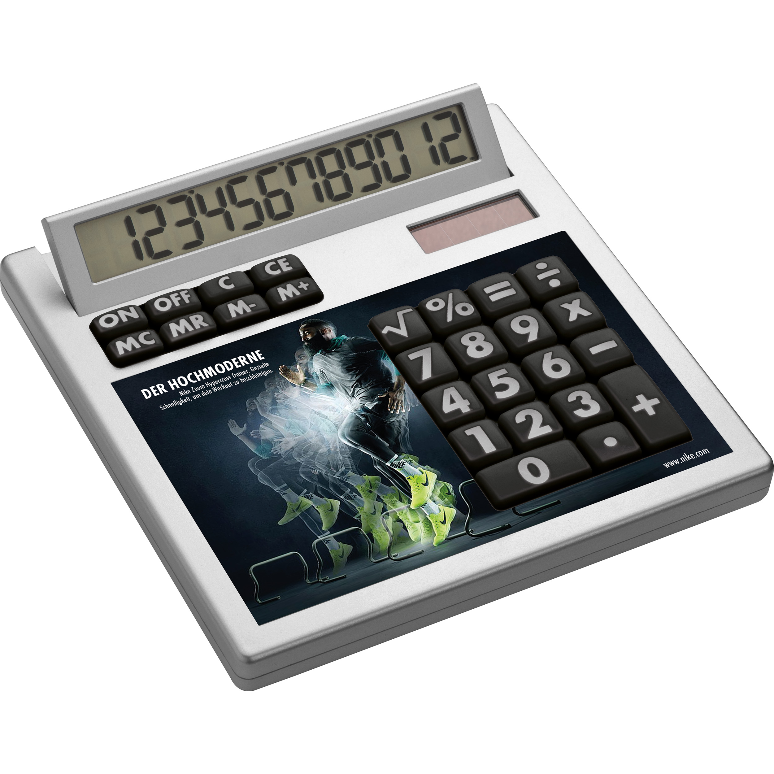 Calculator Own Design met inlegplaatje zonder gaatjes bedrukken met logo