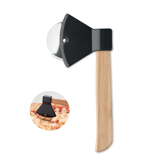 Pizza Bijl bamboe handvat bedrukken met logo