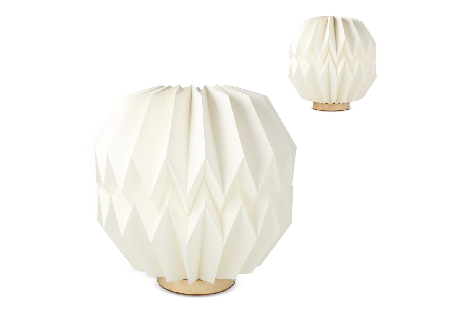 Coollux opvouwbare Origami-geïnspireerde papieren LED-lamp Luna 25cm bedrukken met logo