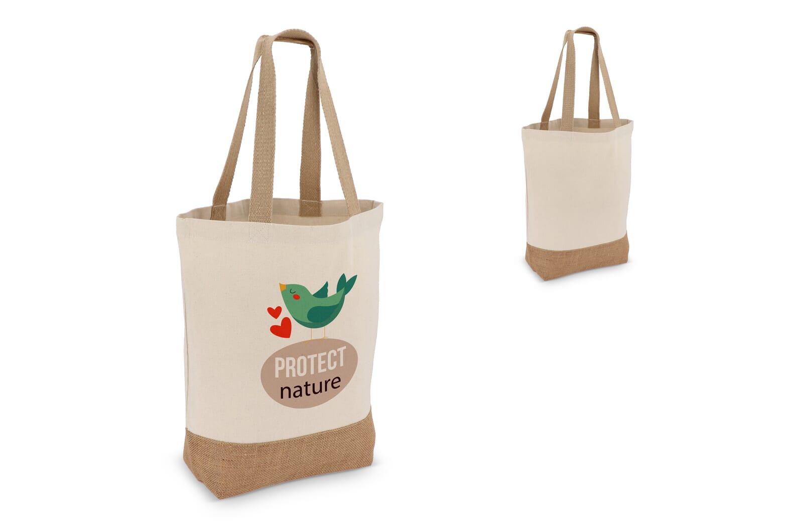Katoen-Jute Tote OEKO-TEX® 41 x 13 x 41cm 320g/m² bedrukken met logo