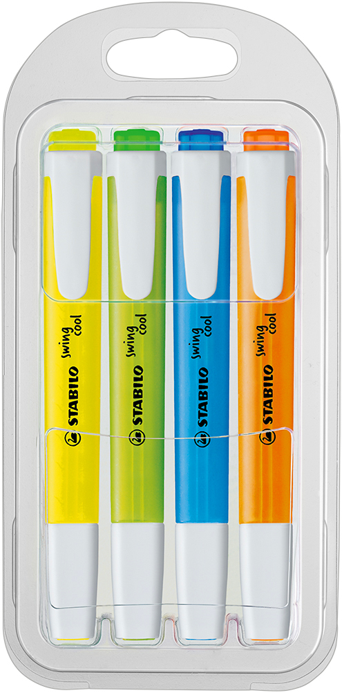 STABILO swing cool Set of 4 highlighter bedrukken met logo