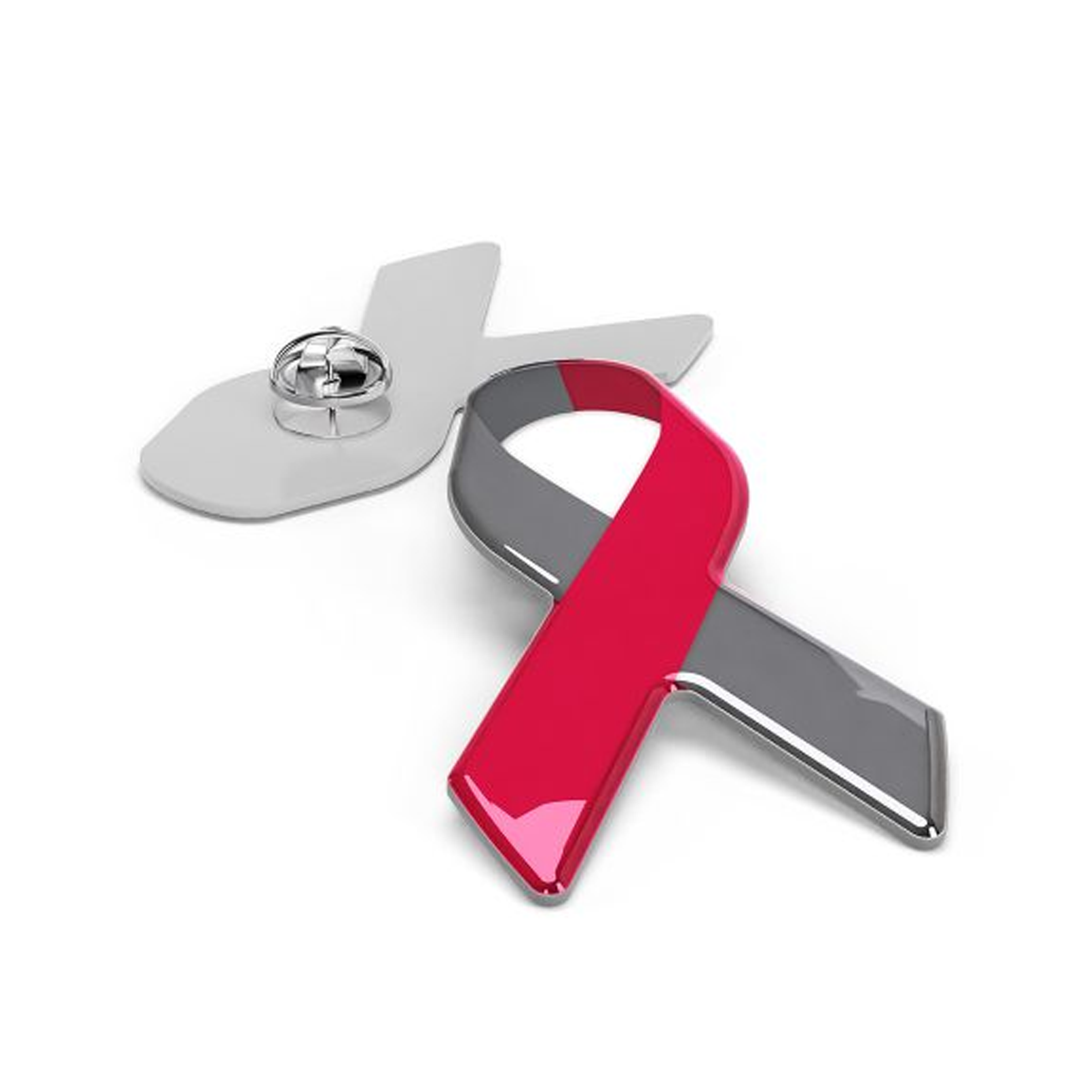 Pin Plastic, Ribbon, Doming in full color with Pin and Clutch bedrukken met logo