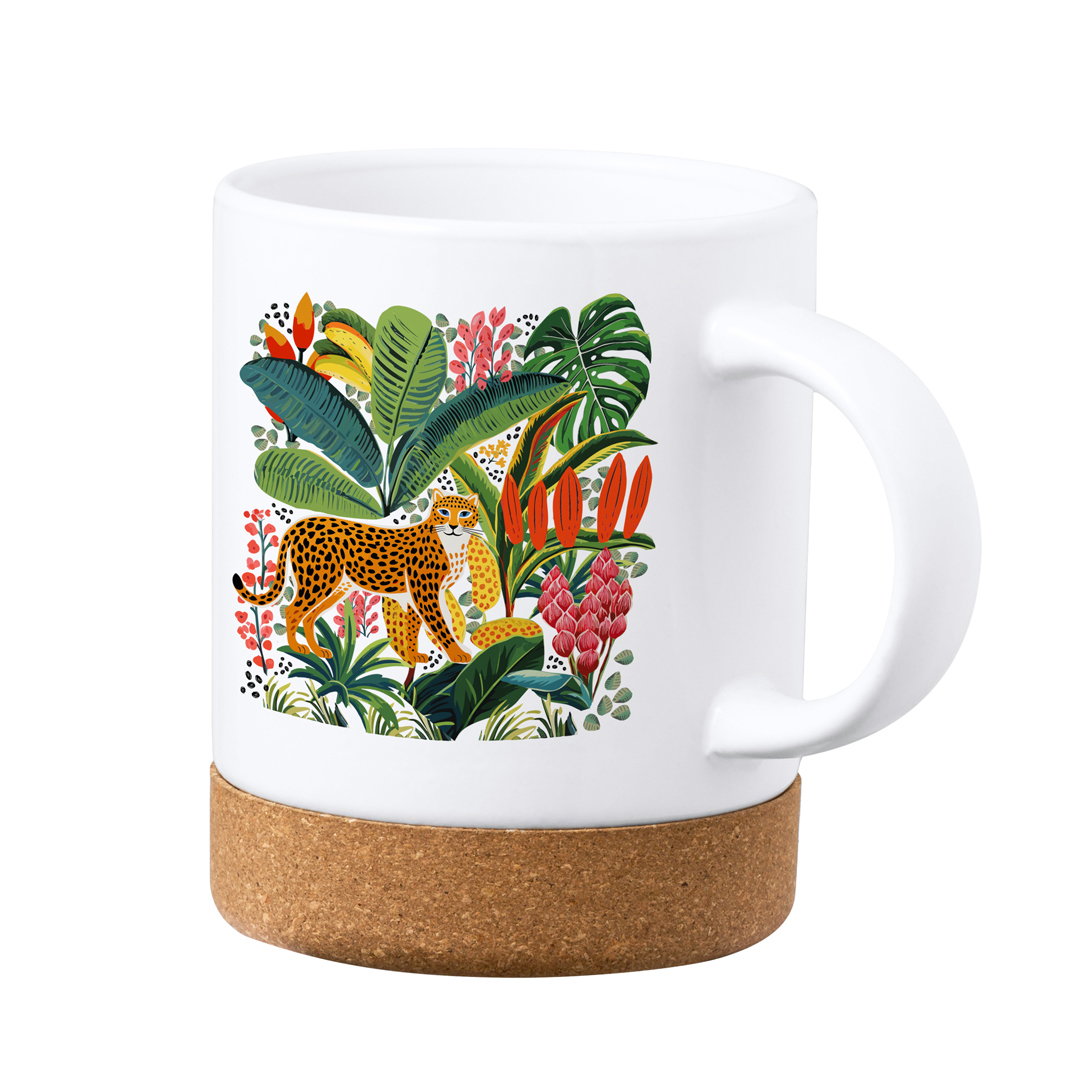 Full-colour kurk mok (350 ml) bedrukken met logo
