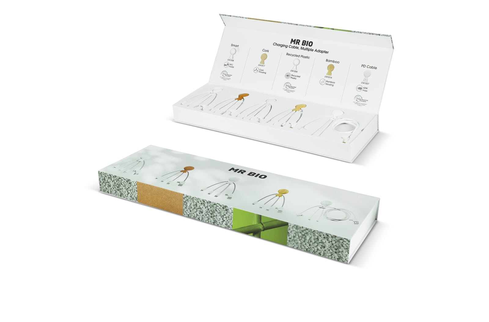 Mr. Bio Charging cable Variatie Presentatiedoos bedrukken met logo