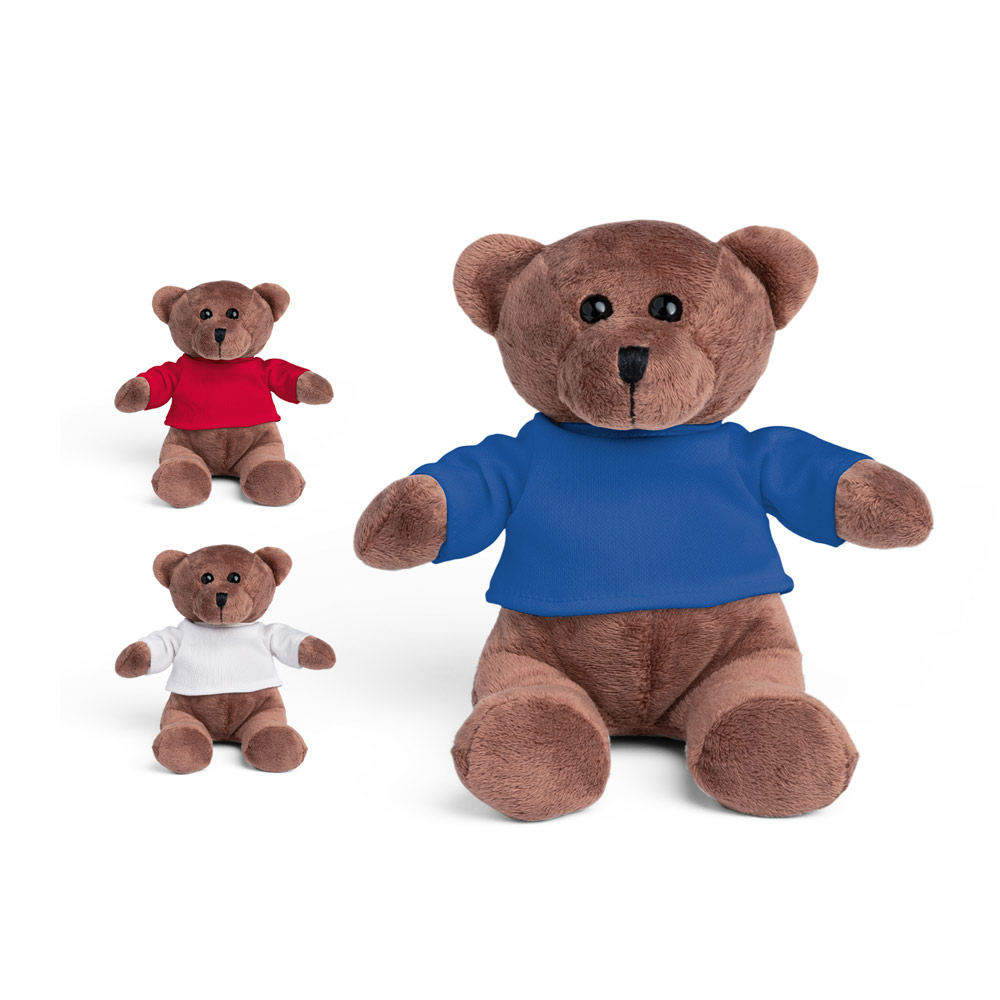 BEAR. Pluchen teddybeer met t-shirt aan bedrukken met logo