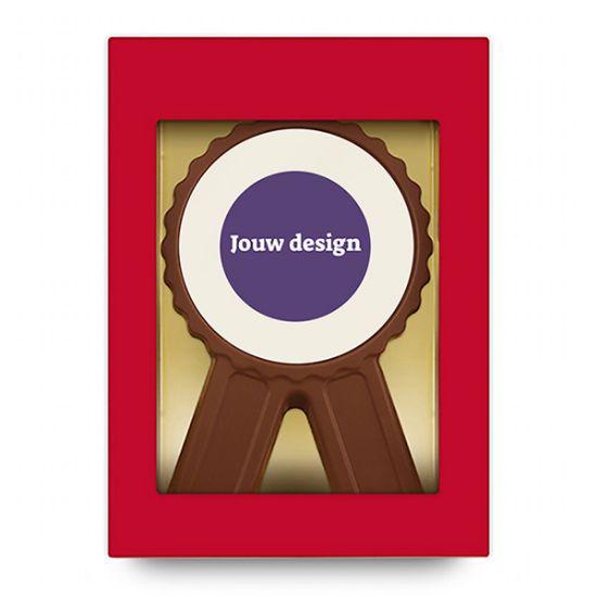 ChocoMedaille melk (175 gram) bedrukken met logo