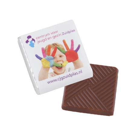 Chocolade 5 gr. Barry Callebaut offset bedrukken met logo